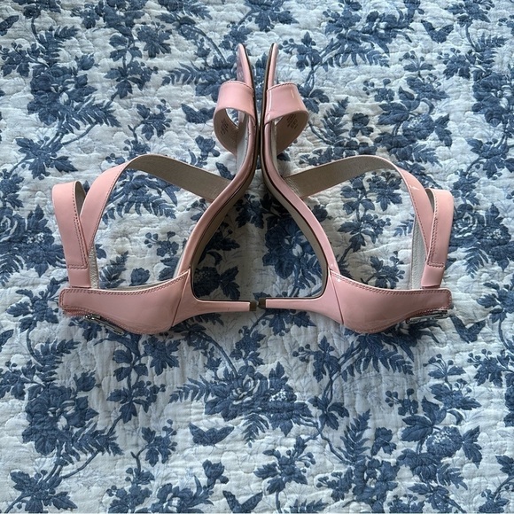 Louise et Cie Pink Lo-Hilio Leather Ankle Strap Zip Up Kitten Heels Size 8.5 - Picture 4 of 10